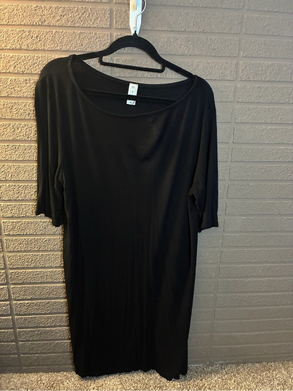 mts Black Midi Shift Dress (Bamboo)